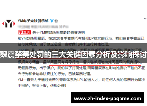 魏震禁赛处罚的三大关键因素分析及影响探讨 魏震禁赛处罚的三大关键因素分析及影响探讨